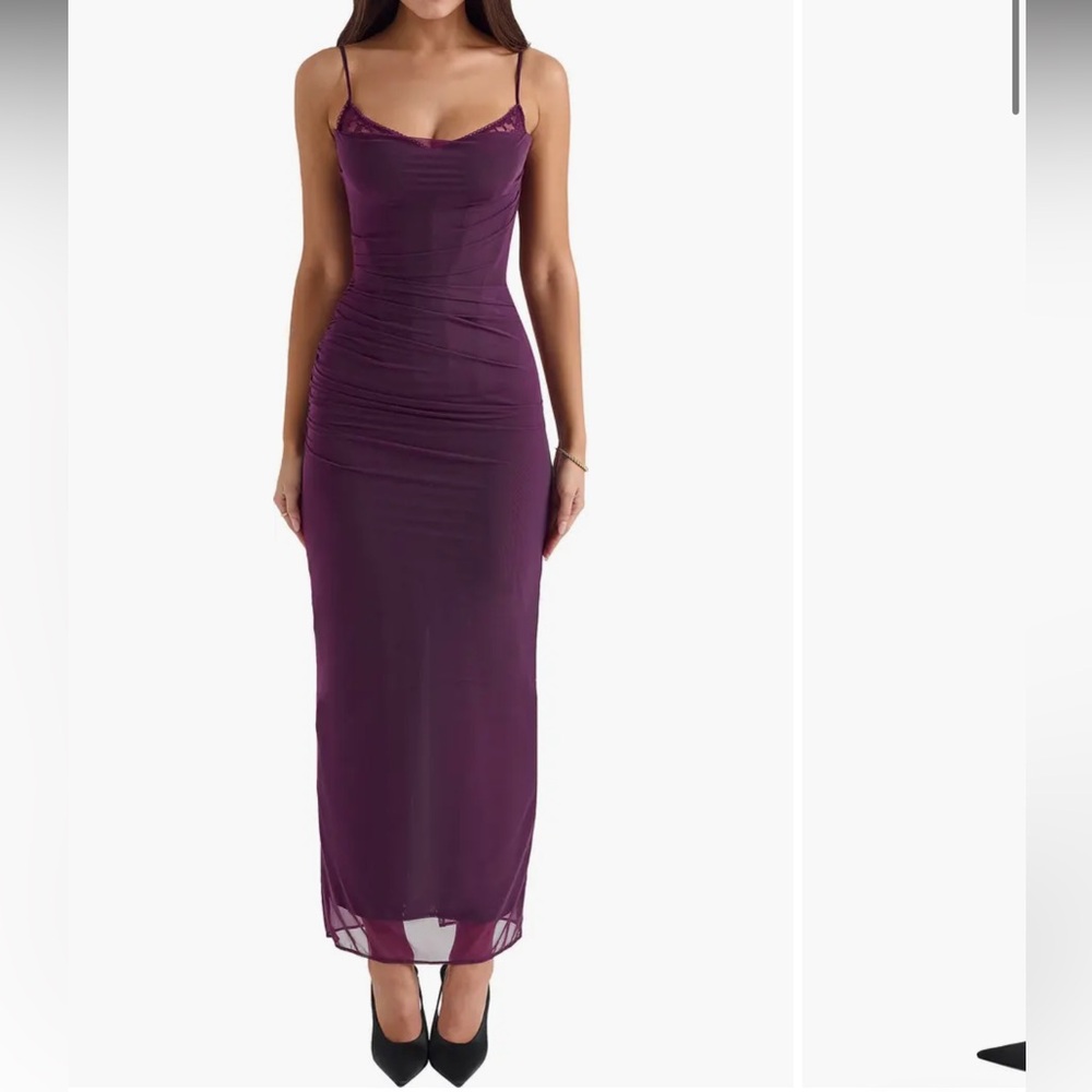 HOUSE OF CB Nalini Mesh & Lace Corset Gown